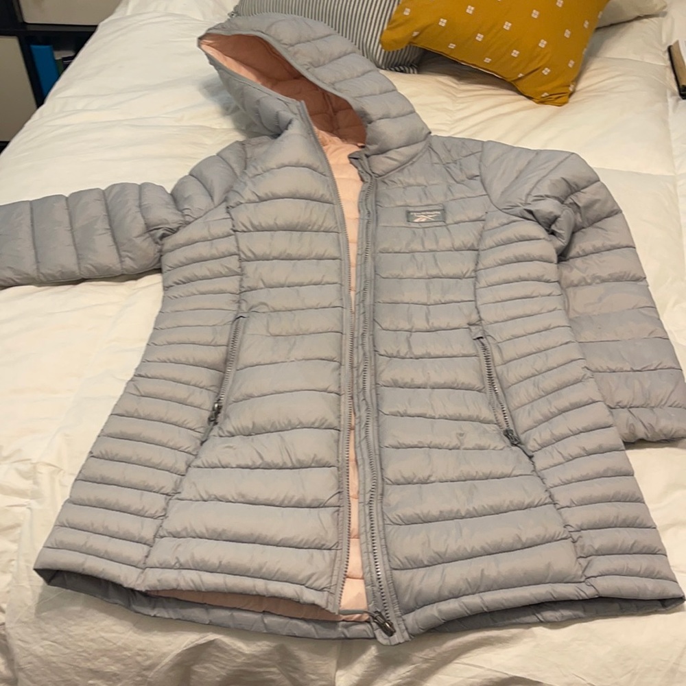 Reebok size xl grey and pink jacket
